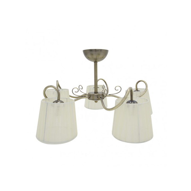 Lámpara Cuzco 5xE14 cuero Fabrilamp